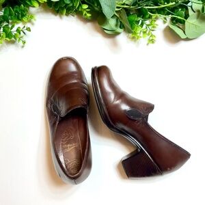 Dansko Brown Leather Women's Clogs
